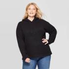 Women's Plus Size Long Sleeve Crewneck Pullover Hoodie - Ava & Viv Black 4x, Women's,
