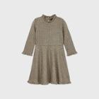 Girls' Ruffle Knit Long Sleeve Dress - Art Class Gray