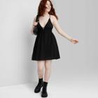 Women's Sleeveless Triangle Cup Fit & Flare Dress - Wild Fable Black