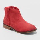 Girls' Aura Western Ankle Boots - Cat & Jack Red