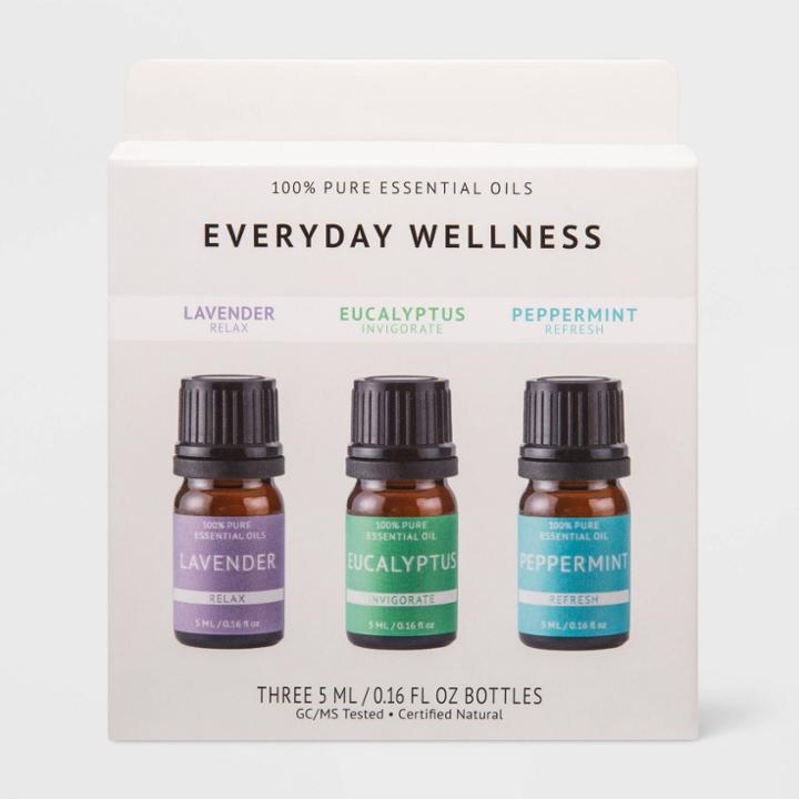 Project 62 0.1 Fl Oz 3pk Essential Oil Pack Lavender/eucalyptus/peppermint - Project