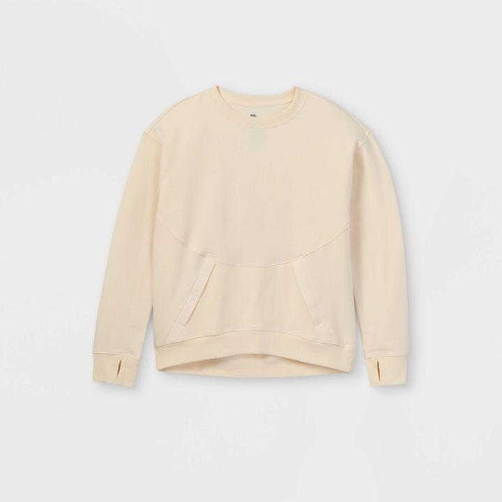 All In Motion Girls' Performance Lightweight Crewneck Sweatshirt - All In