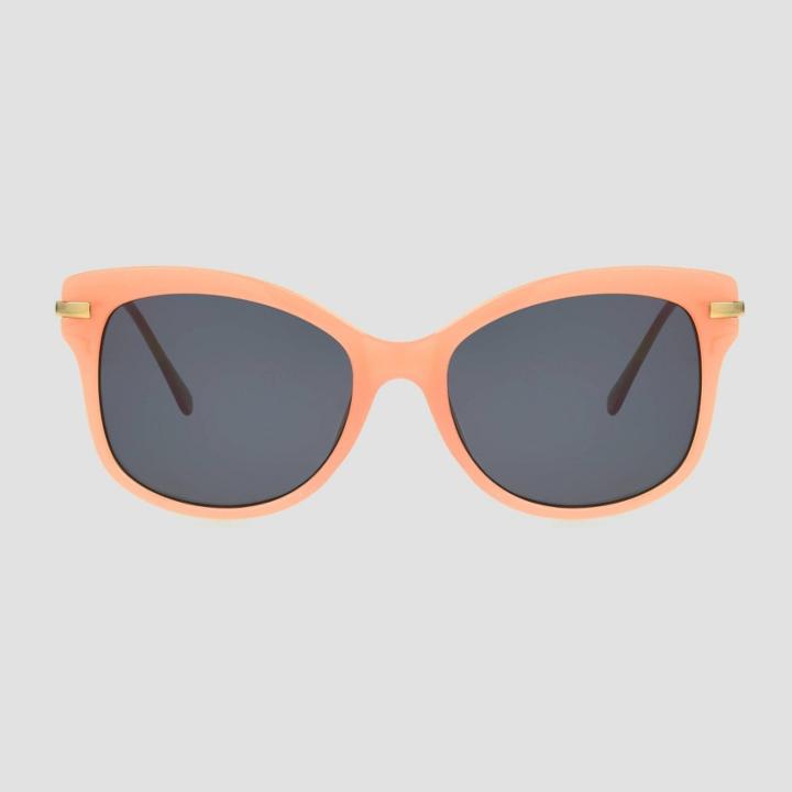 Women's Square Plastic Metal Combo Sunglasses - A New Day Gold, Gold/grey