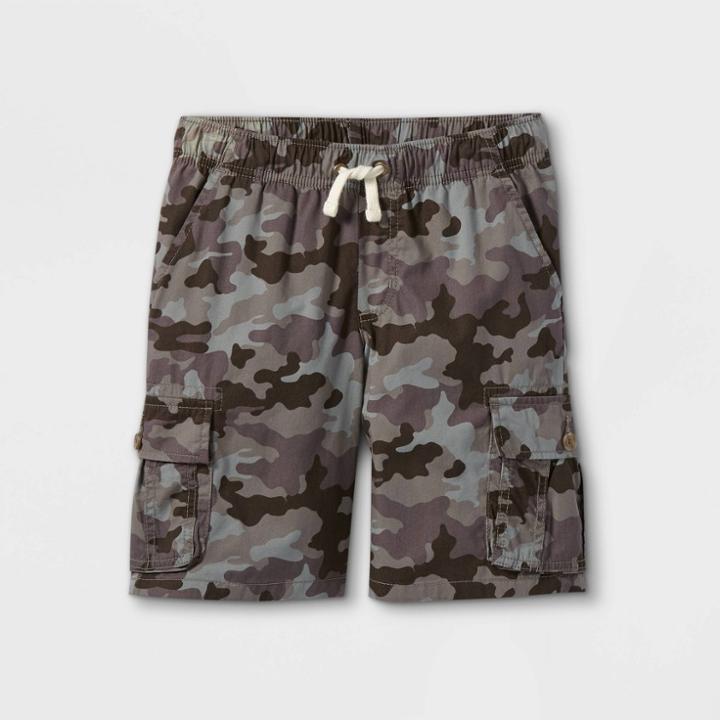 Boys' Pull-on Cargo Shorts - Cat & Jack Camo Green