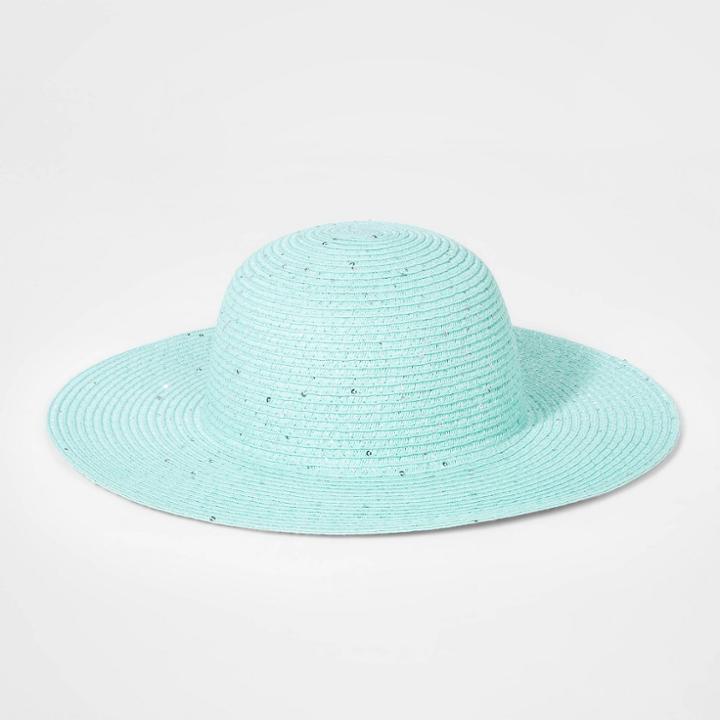 Girls' Hat - Cat & Jack Aqua One Size, Green