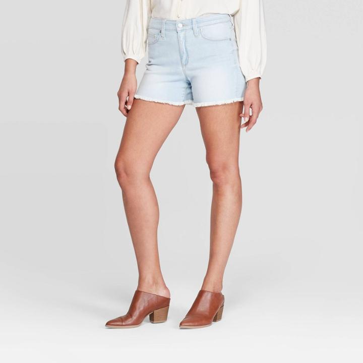 Women's High-rise Midi Jean Shorts - Universal Thread Dark Wash 18, Women's, Blue