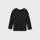 Toddler Girls' Long Sleeve Solid T-shirt - Cat & Jack Black