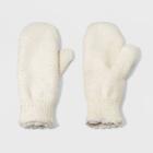 Isotoner Women's Recycled Yarn Fleece Lined Mitten - White, Gray