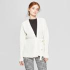 Women's Long Sleeve Belted Wrap Cardigan - A New Day White