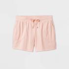 Women's Plus Size Mid-rise Leisure Shorts - Ava & Viv Peach 4x, Women's, Size: