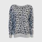 Grayson Threads Women's Leopard Print Sweatshirt (juniors') - Gray
