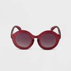 Women's Oversized Round Sunglasses - A New Day Pink