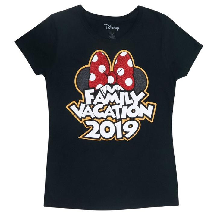 Women's Minnie Family Vacation 2019 T-shirt (juniors') - Disney- Black