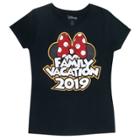 Women's Minnie Family Vacation 2019 T-shirt (juniors') - Disney- Black