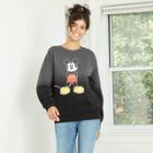 Women's Disney Mickey Front & Back Graphic Sweatshirt - Gray