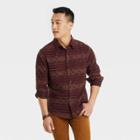 Men's Striped Casual Fit Long Sleeve Button-down Shirt - Goodfellow & Co Red/striped