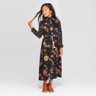 Girls' High Neck Maxi Dress - Art Class Black