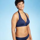Women's Halter Bikini Top - Kona Sol Navy Blue S, Size: Small, Blue Blue