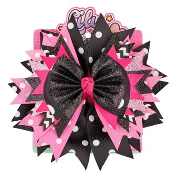 Lily Frilly Hair Clips And Pins - Black