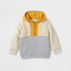 Toddler Boys' Colorblock Fleece And Sherpa 1/4 Zip Hoodie Pullover Sweatshirt - Cat & Jack Yellow