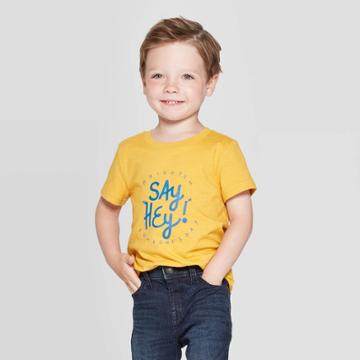 Toddler Boys' Say Hey Graphic Short Sleeve T-shirt - Cat & Jack Yellow