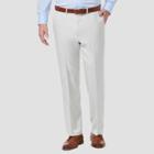 Haggar Men's Premium Comfort 4-way Stretch Classic Fit Flat Front Dress Pants - Stone