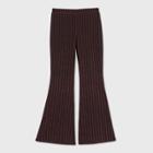 Girls' Lurex Knit Striped Flare Pants - Art Class Red