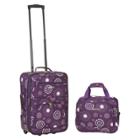 Rockland Rio 2pc Softside Carry On Luggage Set - Purple Pearl
