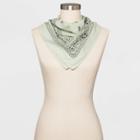 Women's Bandana Scarf - Wild Fable - Green One Size, Women's