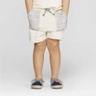 Toddler Boys' Stripe Knit Pull-on Shorts - Art Class Ivory/black