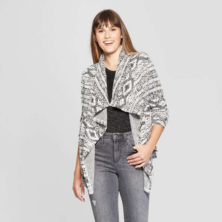 Women's Fuzzy Jacquard Jacket - Knox Rose Black