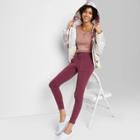 Women's High-waisted Pocket Leggings - Wild Fable Plum