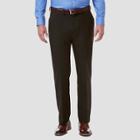 Haggar Men's Big & Tall Premium Comfort 4-way Stretch Classic Fit Flat Front Dress Pants - Dark Chocolate 44x29, Dark Brown