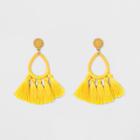 Sugarfix By Baublebar Tassel Fringe Hoop Earrings - Yellow, Girl's, Yellow