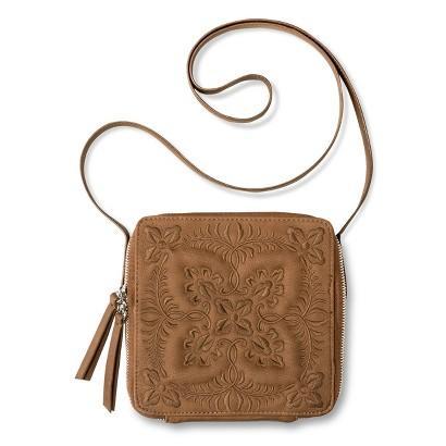 Mossimo Supply Co. Women's Square Flat Crossbody Handbag - Brown