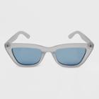 Women's Narrow Cateye Sunglasses - Wild Fable Clear