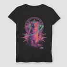Girls' Captain Marvel Cat Goose Short Sleeve T-shirt - Black