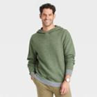 Men's Regular Fit Hooded Pullover Sweater - Goodfellow & Co Green Olive