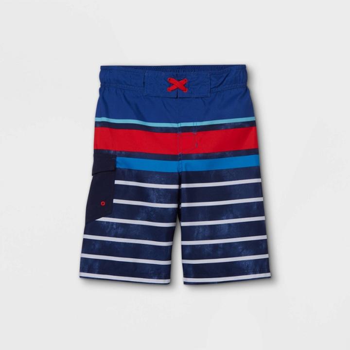Plusboys' Striped Swim Trunks - Cat & Jack Blue/red
