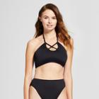 Mossimo Women's Strappy Bralette Bikini Top - Black - D/dd Cup -