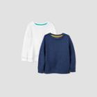 Toddler Girls' 2pk Fleece Sweatshirt - Cat & Jack Navy/cream