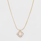 Caged Stone Long Necklace (34) - A New Day Gold/rose Gold