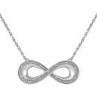 Distributed By Target Diamond Accent White Diamond Prong Set Infinity Necklace In Sterling Silver (ij-i2-i3), Women's