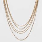 14 Multi Row Cup Chain Necklace - A New Day Gold