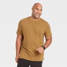 Men's Tall Pinstripe Standard Fit Short Sleeve Crewneck T-shirt - Goodfellow & Co Brown/striped