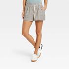 Women's High-rise Pull-on Shorts - A New Day Black/white