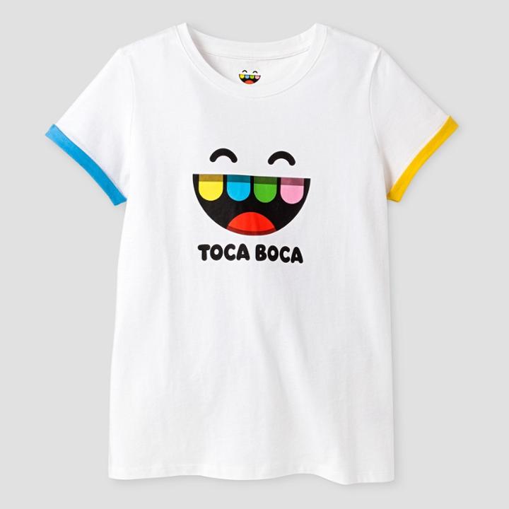 Girls' Toca Boca Short Sleeve T-shirt - White