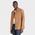 Men's Standard Fit Stretch Canvas Chore Shirt Jacket - Goodfellow & Co Brown