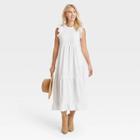 Women's Flutter Sleeveless Tiered Dress - Universal Thread White