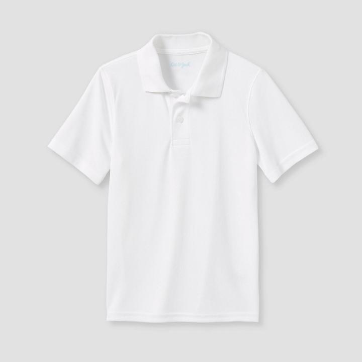 Kids' Short Sleeve Performance Uniform Polo Shirt - Cat & Jack White